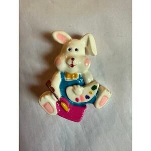 Vintage Easter Bunny Artist Brooch Pin